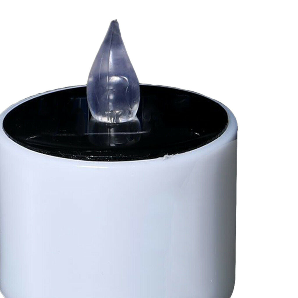 4x Flameless LED Tealights Electric Bulb Solar Operated Realistic and Bright