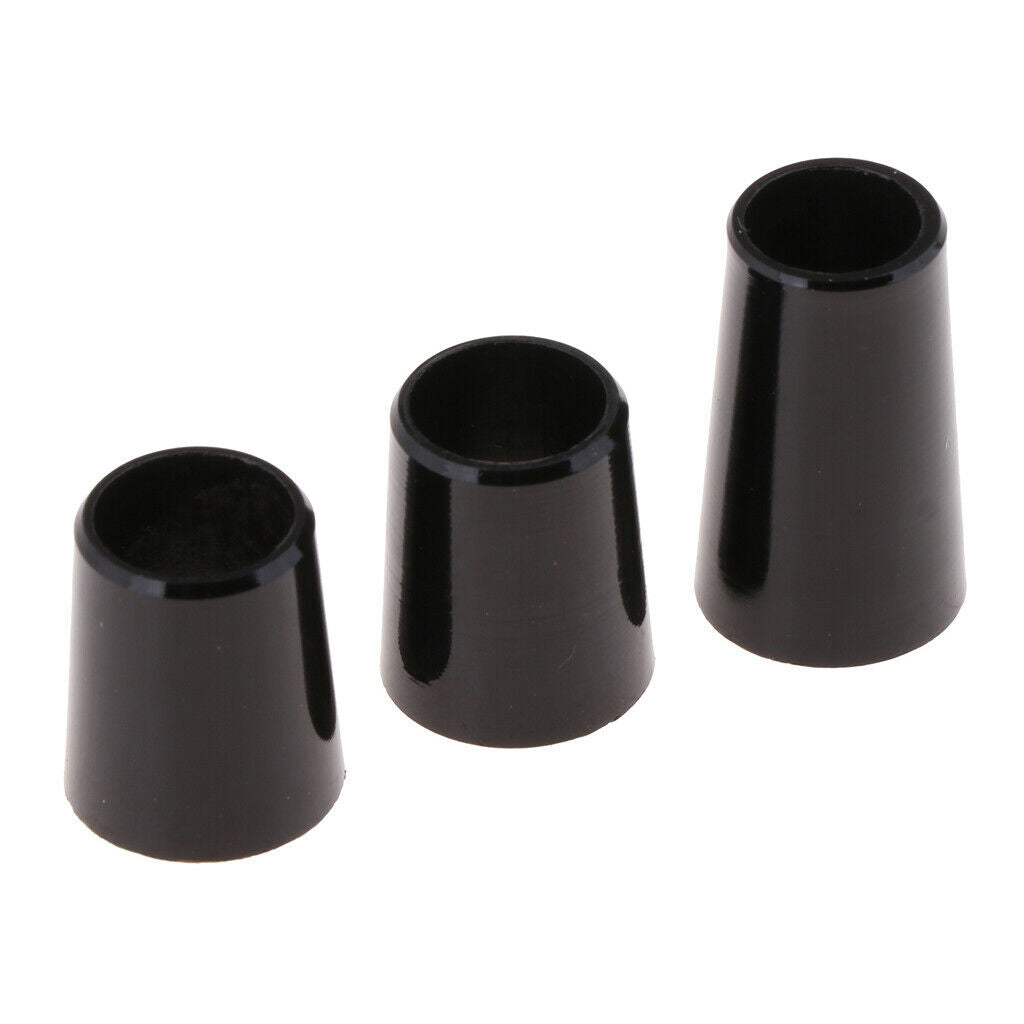 3X 5 Pieces Golf Shaft Ferrules Adapter End Cover Black Accessories 0.370