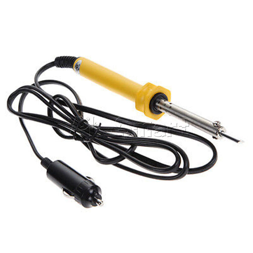 DC12V 30W Electric Soldering Iron + Lighter Socket Auto Car Solder Repair Tool