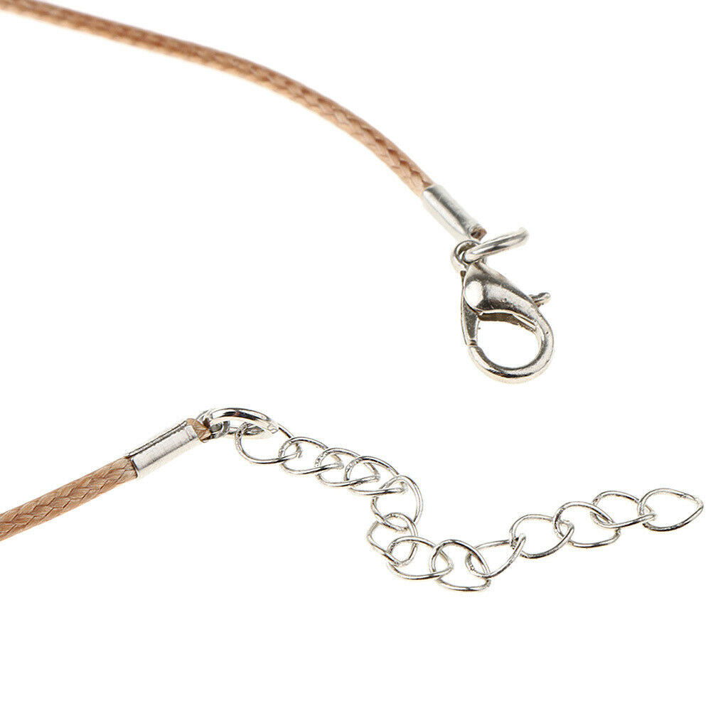 40x Wax Cord Rope Necklace Chain Rope with Lobster Clasp Jewelry Pendants