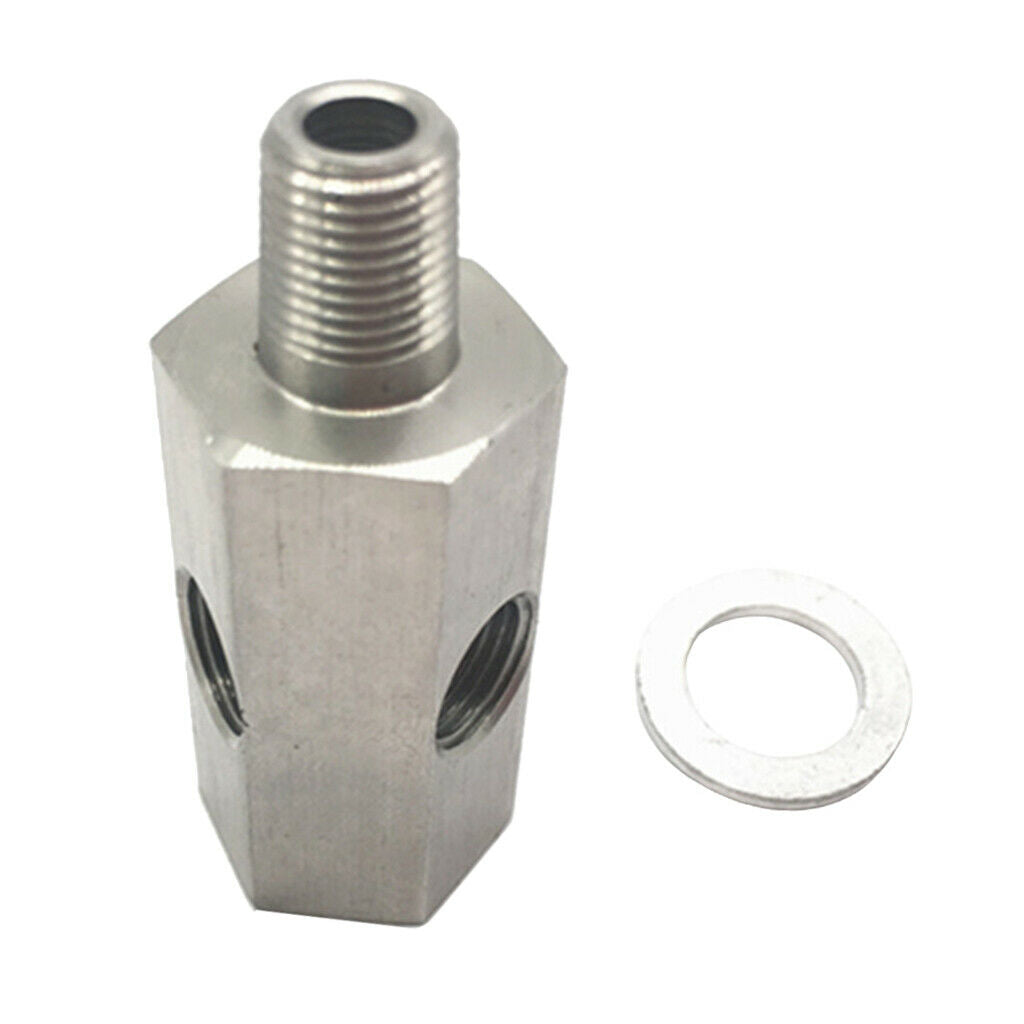 2Pcs M10   Oil Pressure Sensor 1/8'' NPT Tee to NPT Adapter Male/Female