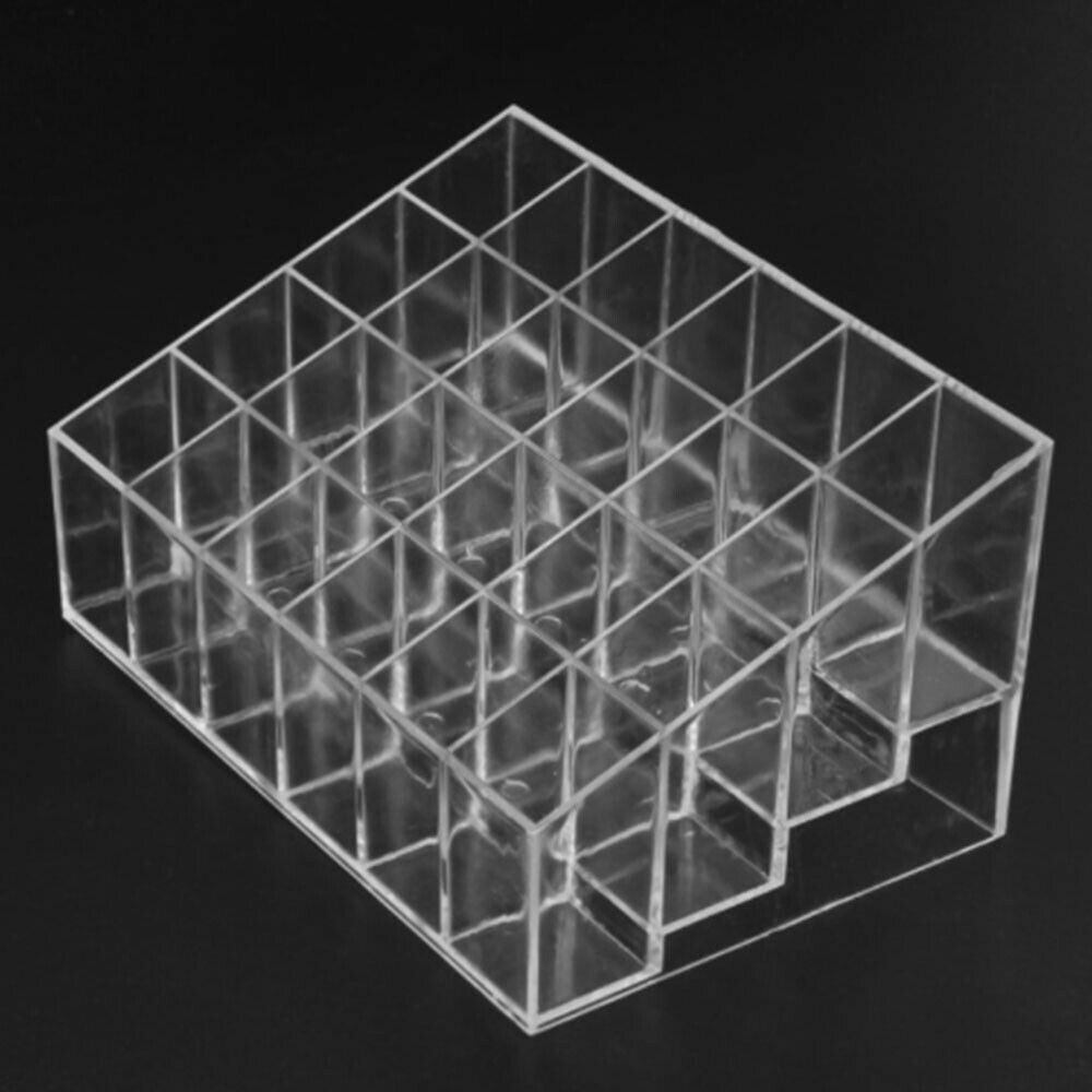 24 Grids Transparent Make up Cosmetic Lipstick Storage Display Rack Holder Box