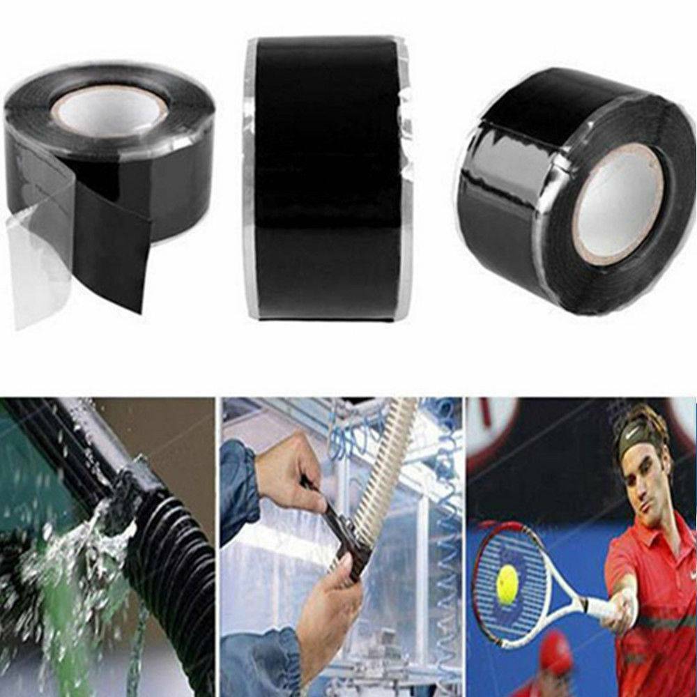 Self Fusing Wire Waterproof Silicone Rubber Bonding Rescue Repair Tape 2.5*150cm