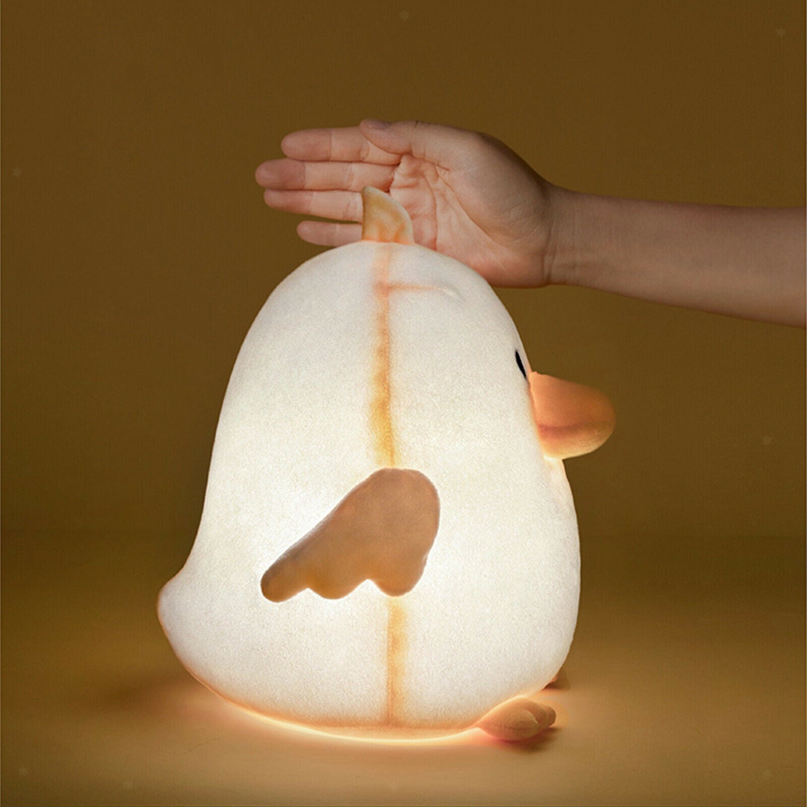 Plush Duck Night Light Rechargeable Nightlight Bedside Kids Soft Toddler