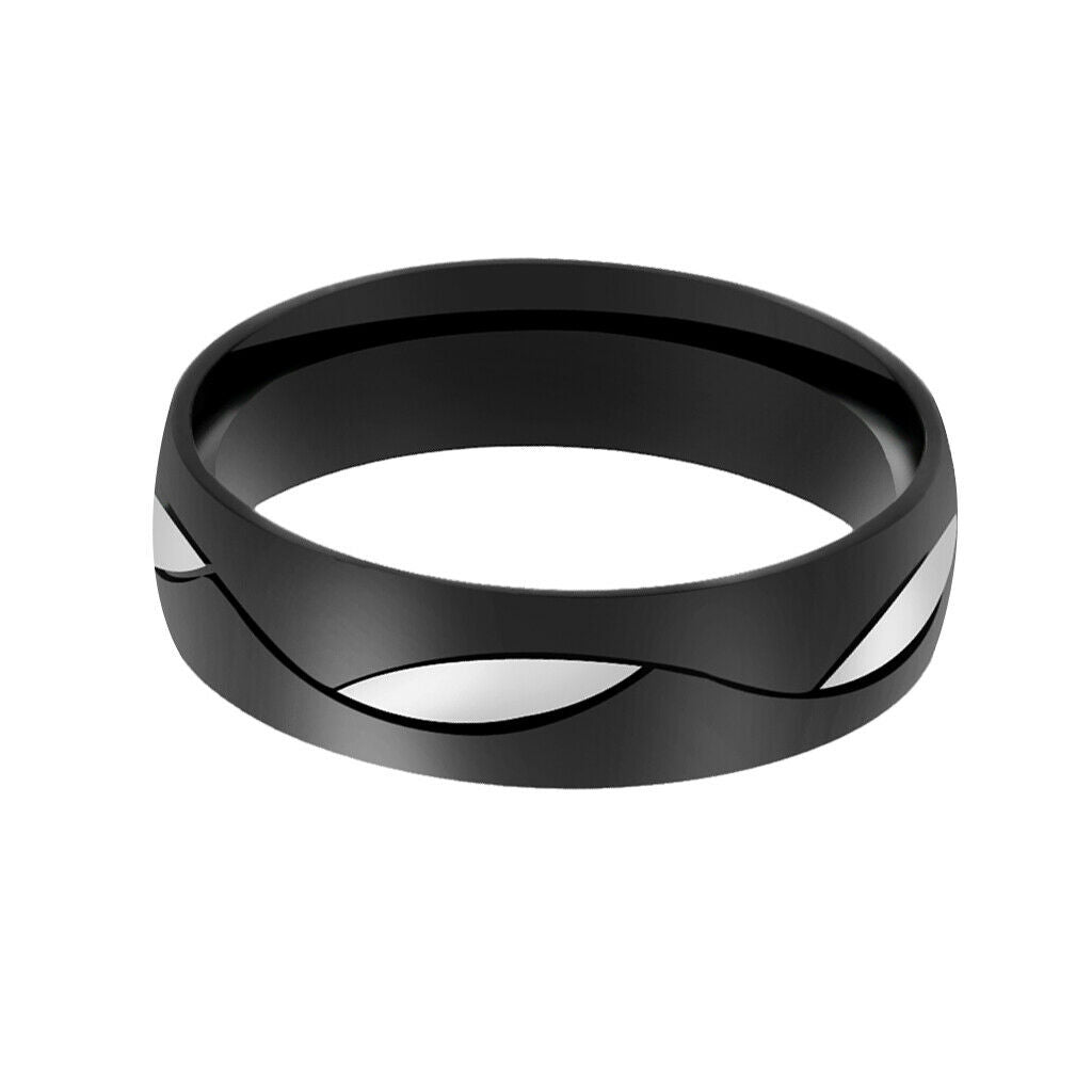 Stainless Steel Couple Lovers Pinky Ring Band Gift Men Women Black US Size13