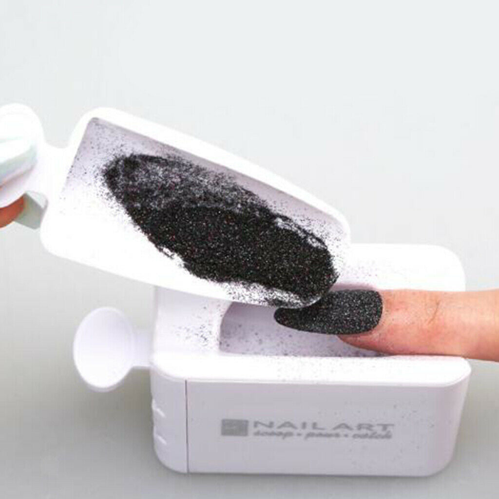 Portable Nail Dipping Powder Recycling Tray Powder Storage Box Case Holder