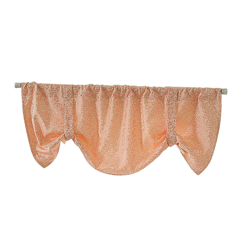 132x46cm Decorative Tier Curtain Short Curtain Half Kitchen Valance Pink