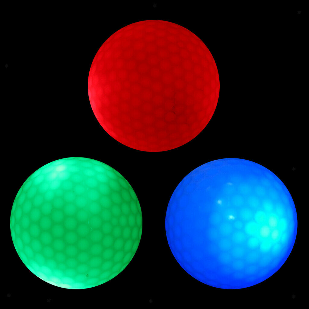 3Pcs Night Golf Balls LED Golf Balls Perfect for night golf and practice