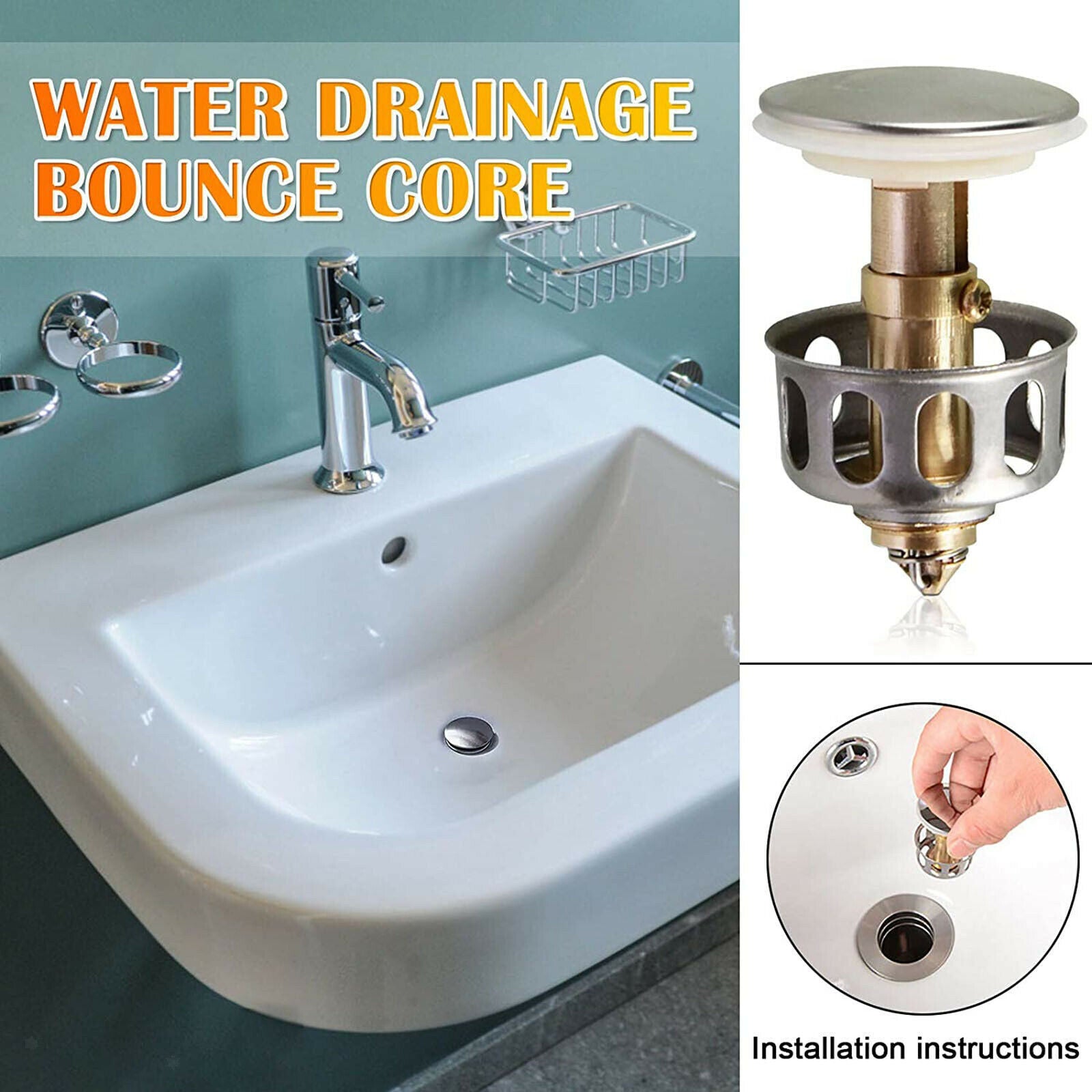 Universal Wash Basin   Drain Filter   Up Bathroom Toilet Sink Drain Plug