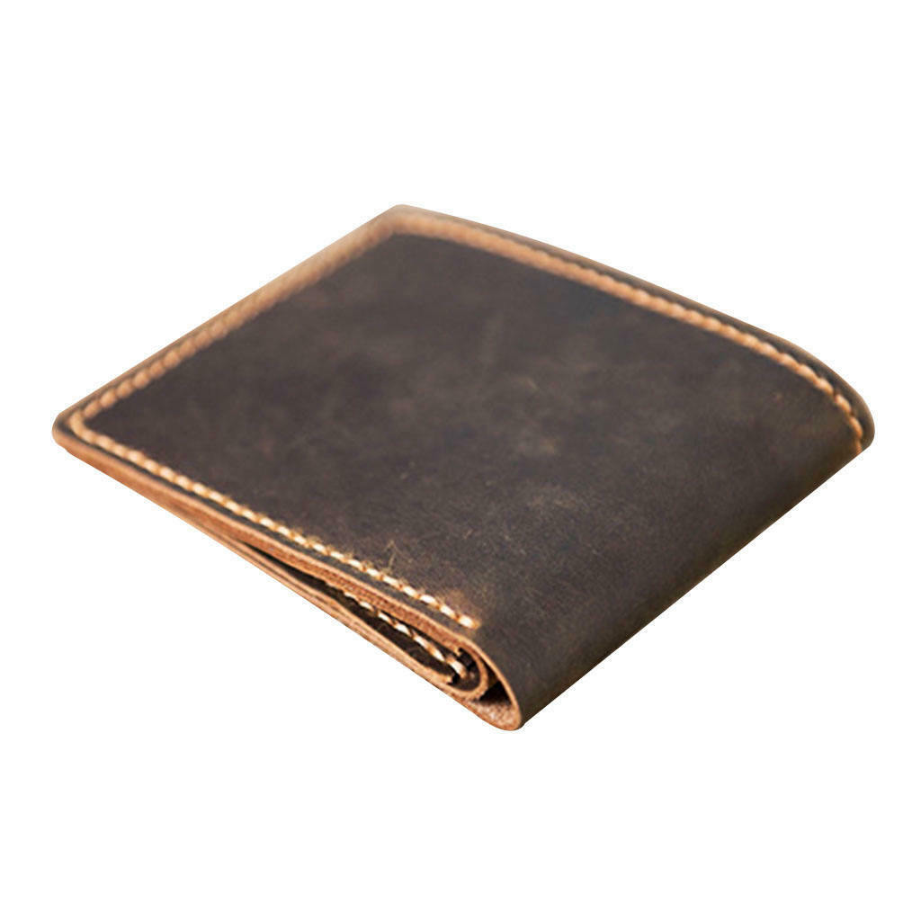 DIY Leather Purse Kit Leather Blanks Set for Making Bifold Wallet Brown