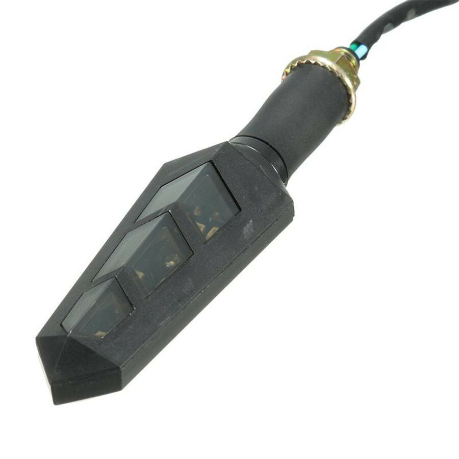 4x LED Smoke Len Motorcycle Bike Amber Super Bright Turn Signal Indicator Light