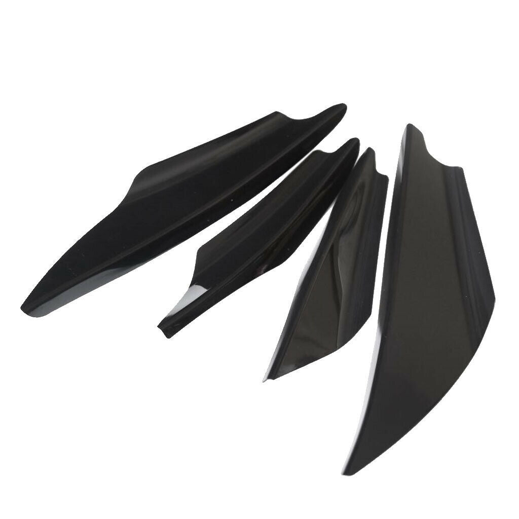 1Set/4Pcs General Fit Car Auto Front Bumper Lip Splitter Fins Body Spoiler