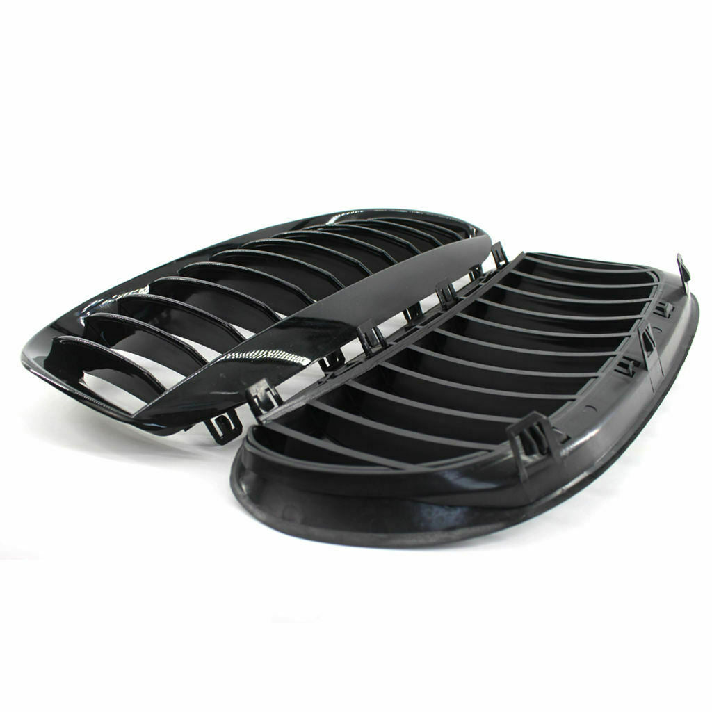 2x Front Kidney Black Grill Grille for BMW M6 E63 E64 6-series 04-10 Durable