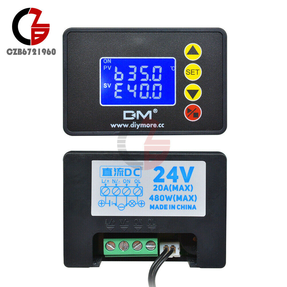 DC24V 480W 1.37" inch LCD Microcomputer Temperature Controllor With NTC Cable