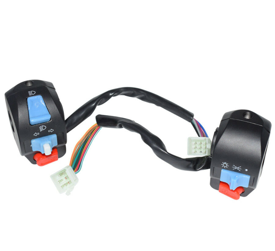 Pair Motorcycle 22mm Handlebar Multi-Functions Switch Headlight/Turn Signal/Horn