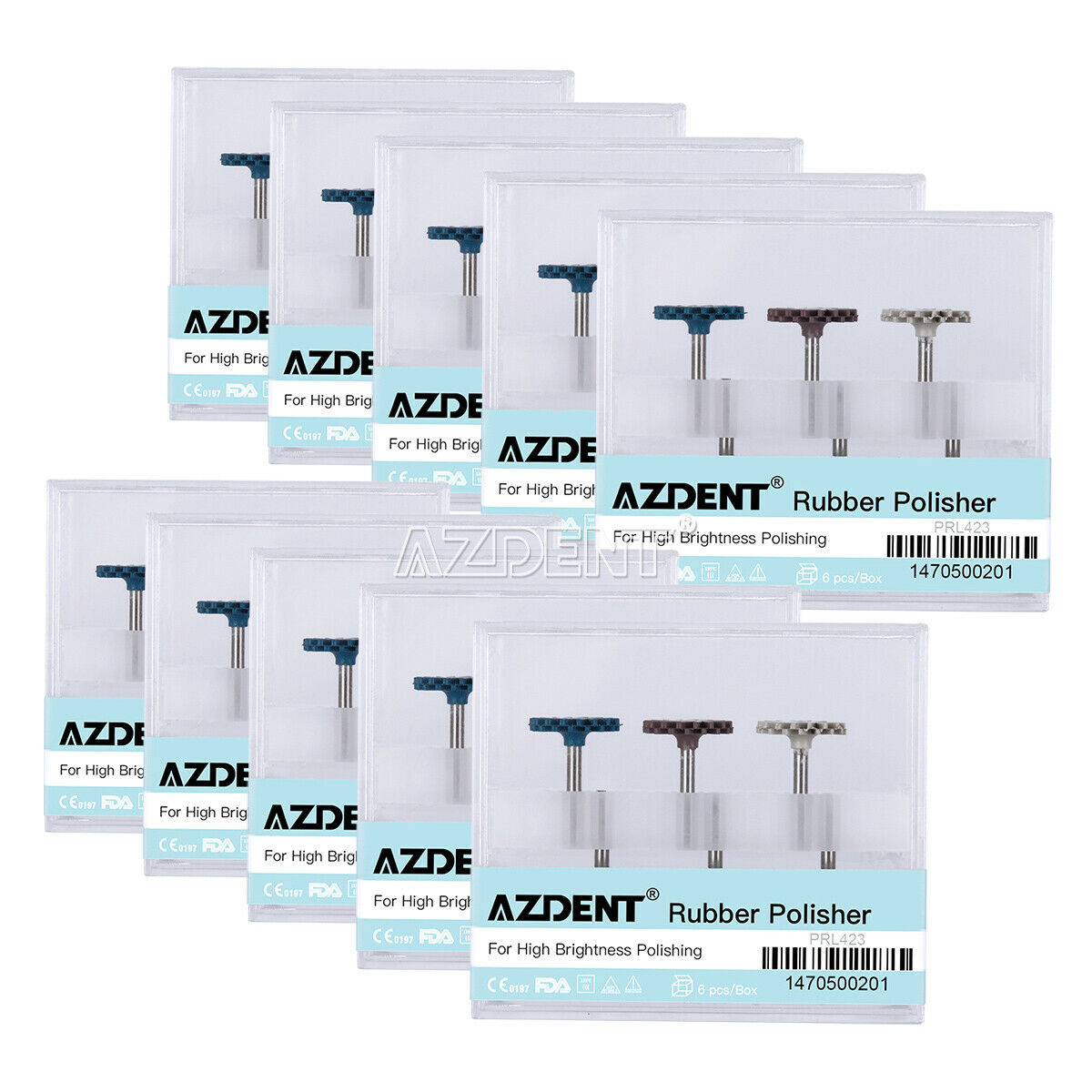 50Kits AZDENT Dental Composite Polishing Polisher Diamond System RA 14mm Wheel