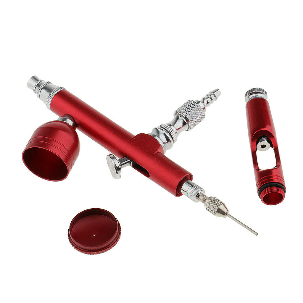 Dual Action Air Brush Paint Spray Tools for Nail Tattoo Cake Body Art Red