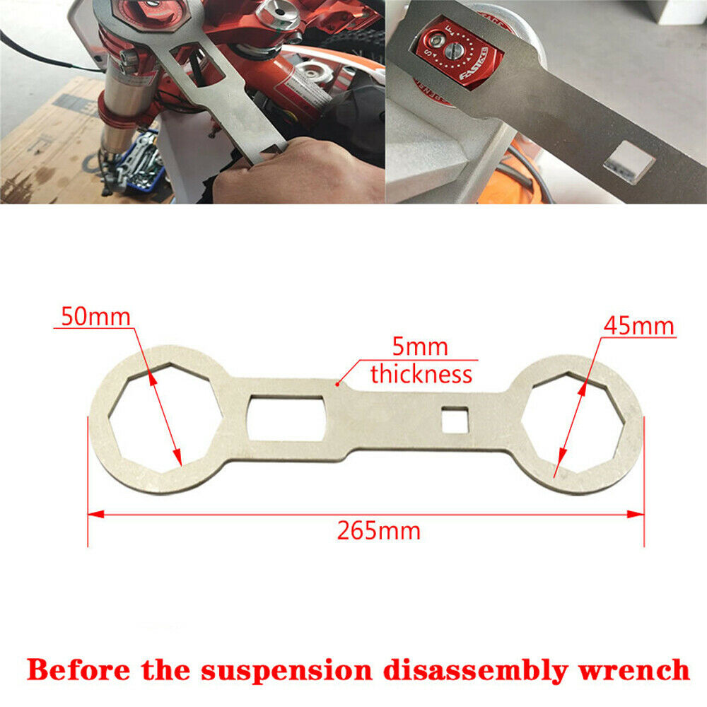 Motorcycle Dirtbike Fork Cap Wrench Front Shock Absorber Remove Tool 46mm / 50mm