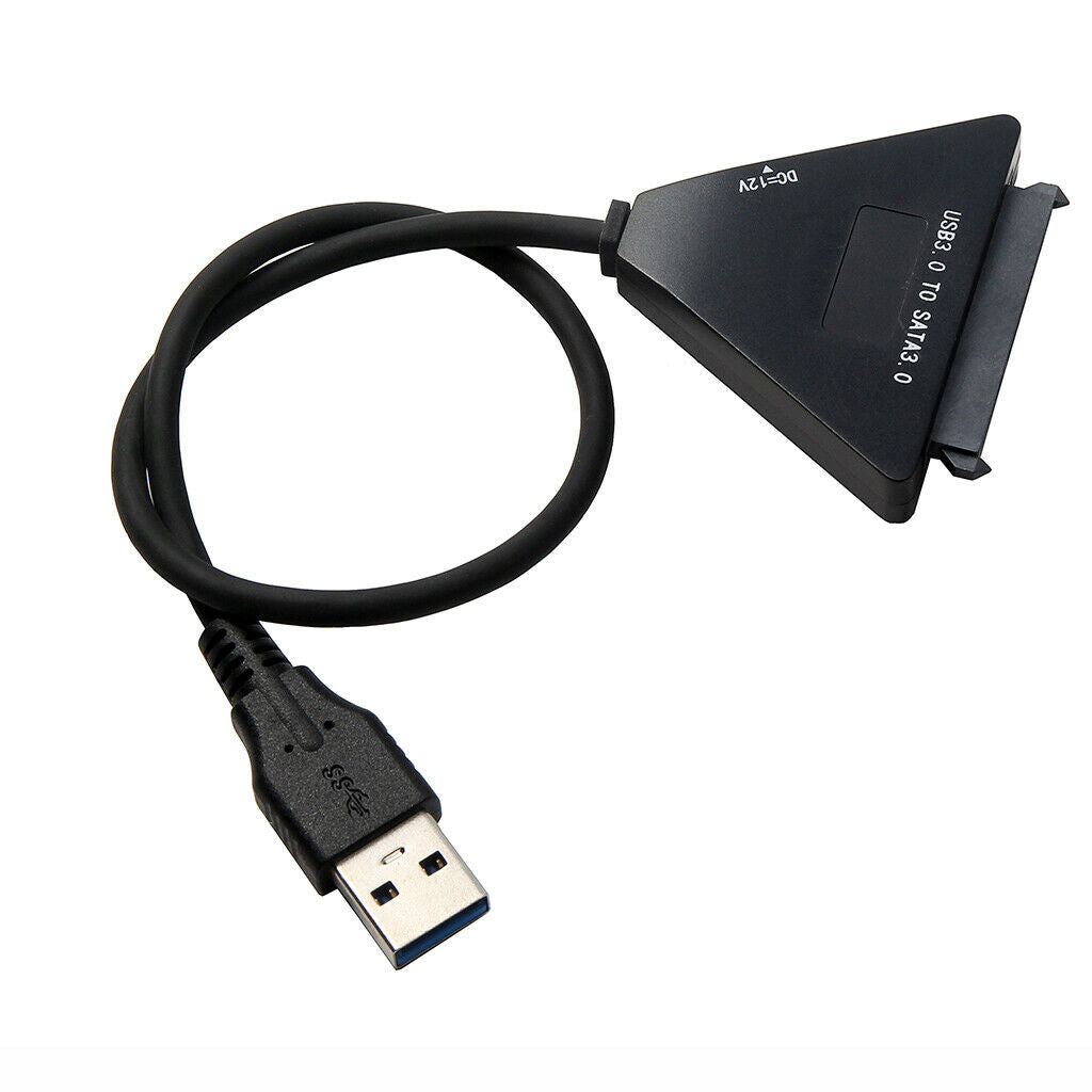 USB3.0 to 7+15Pin SATA 3.0 Adapter Cable 12V DC For 2.5" 3.5" HDD SSD Hard Disk