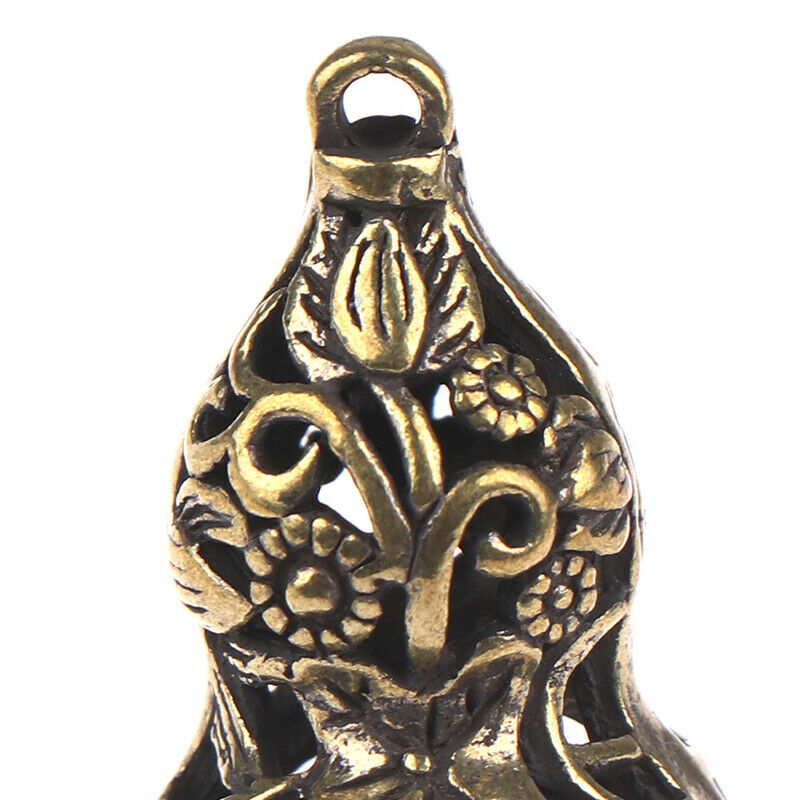 Retro Brass Hollow Gourd Chinese Traditional DIY Key Chain Lucky Penda.l8