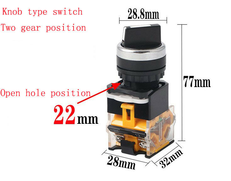 Mill machine part Lathe pump start switch Two-speed control switch twist switch