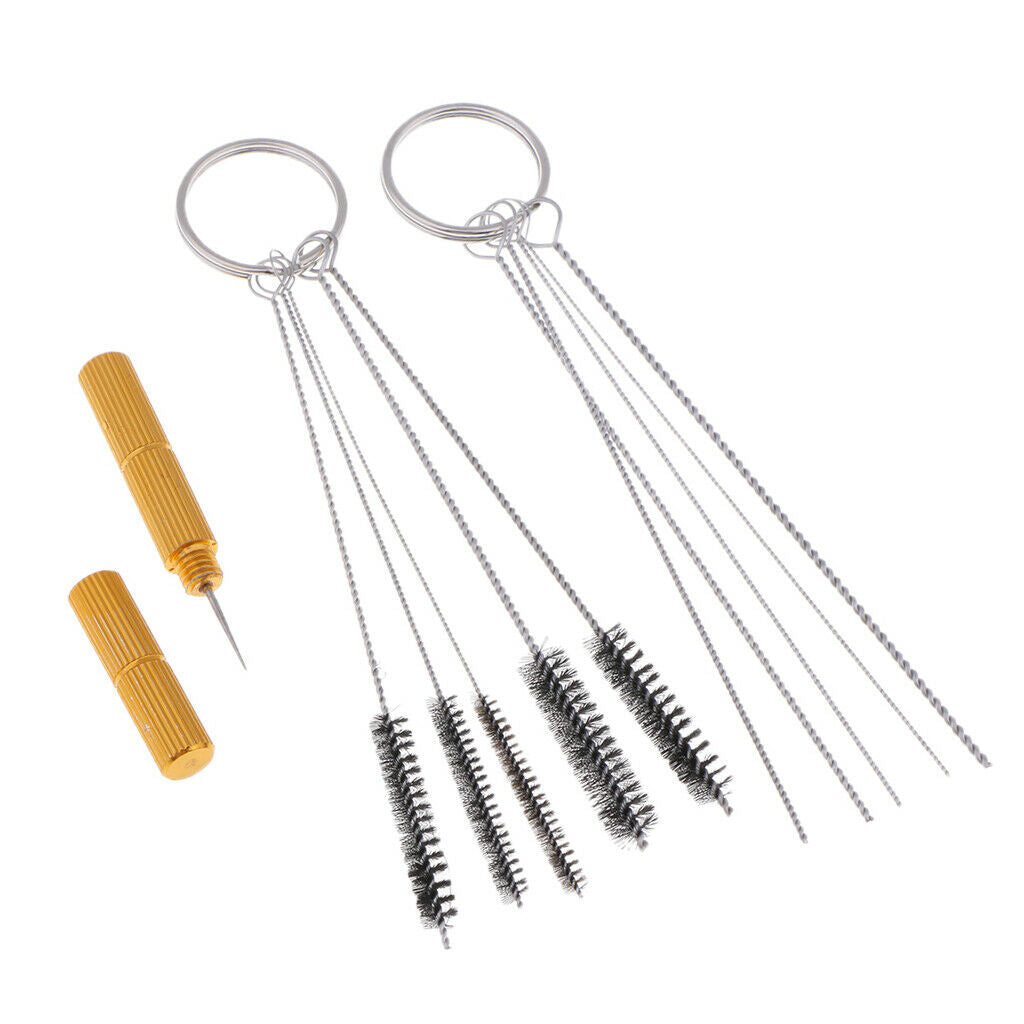 11Pcs Airbrush Spray  Cleaning Repair Tool Kit Steel Needle & Brushes Set