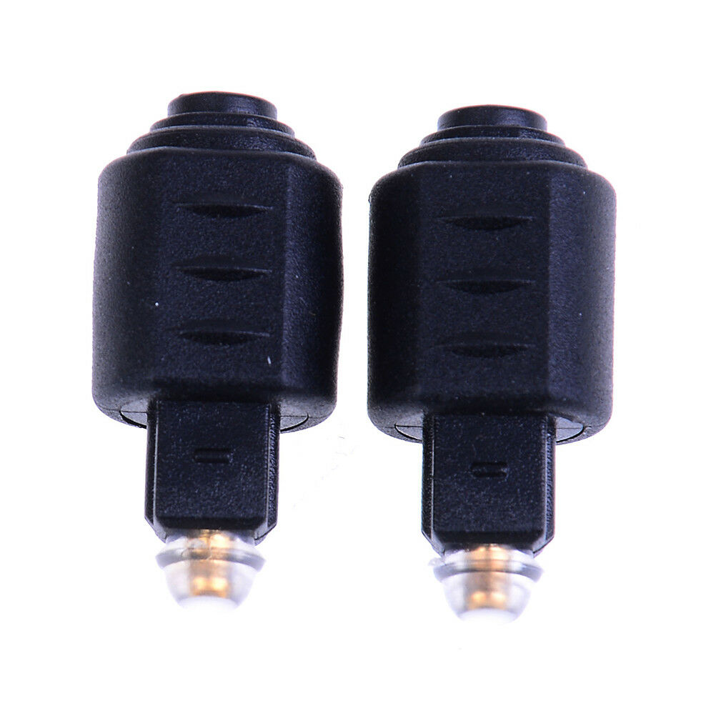 2Pcs optical audio adapter 3.5mm female jack plug to digital toslink mal.l8