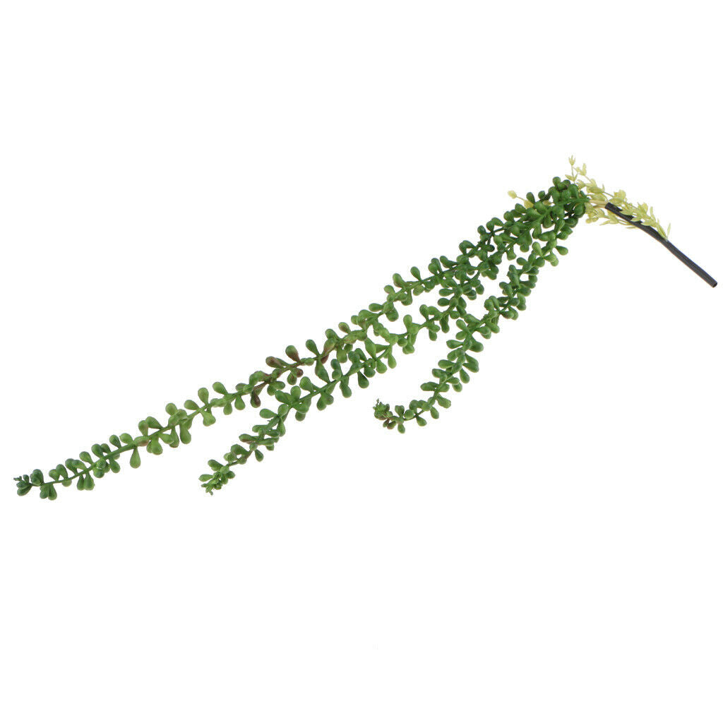 2x Artificial Flower String of Pearls Wall Hanging Succulents Plants Green
