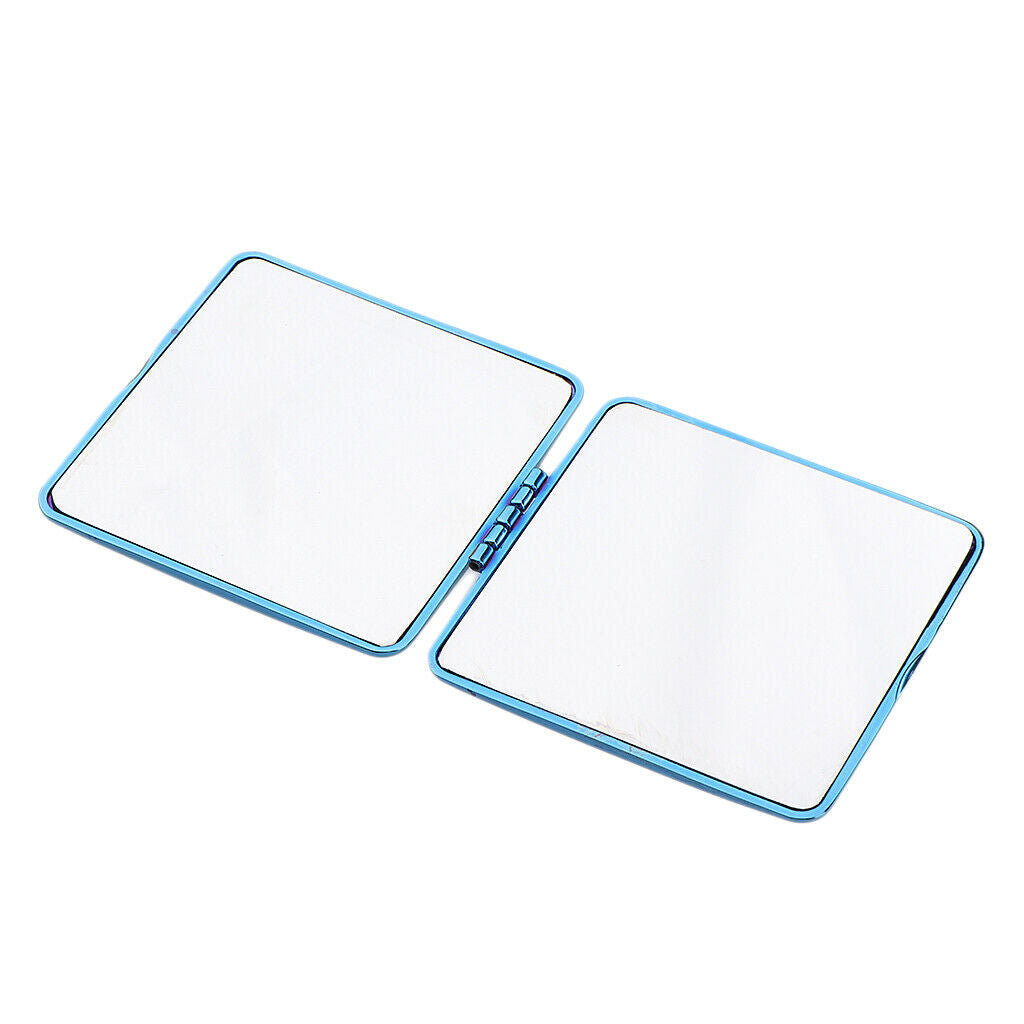 Round Lady Makeup Mirror Portable Compact Pocket Beauty Cosmetic Mirrors - Blue,