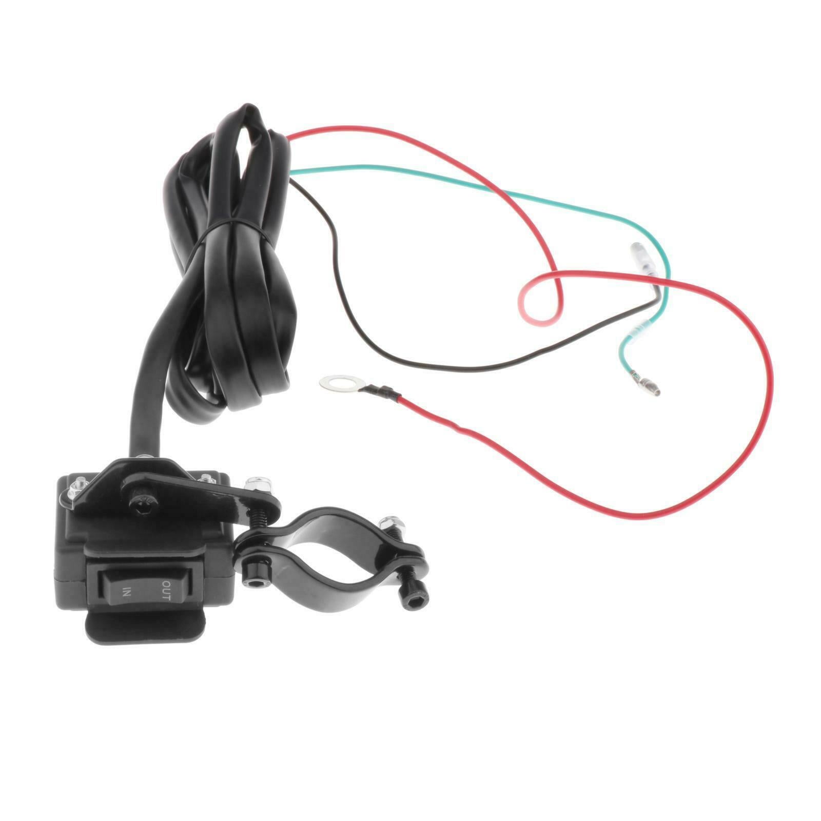12V ATV UTV Winch Rocker Handlebar Thumb Switch for All Winches Waterproof