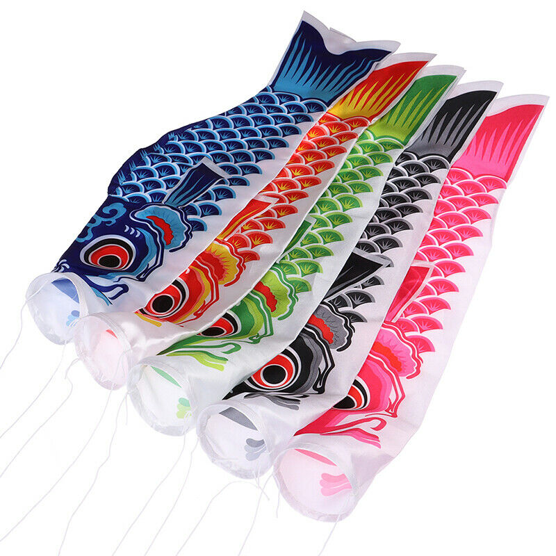 55cm Japanese Carp Windsock Streamer Fish Flag Colorful Wind Sock Flag T .l8