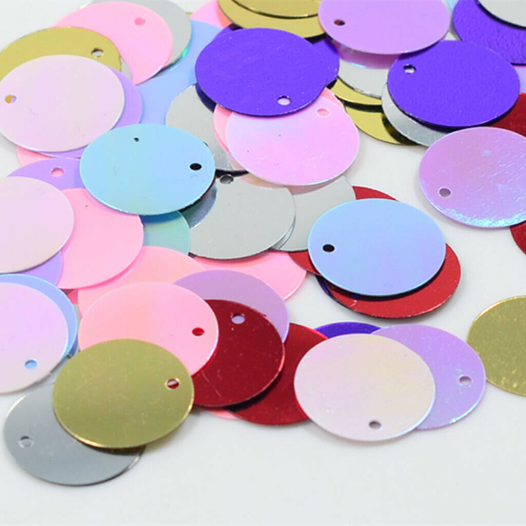 260pcs 16mm Shiny Round Loose Sequins Paillettes Sewing Kids Stage Costume