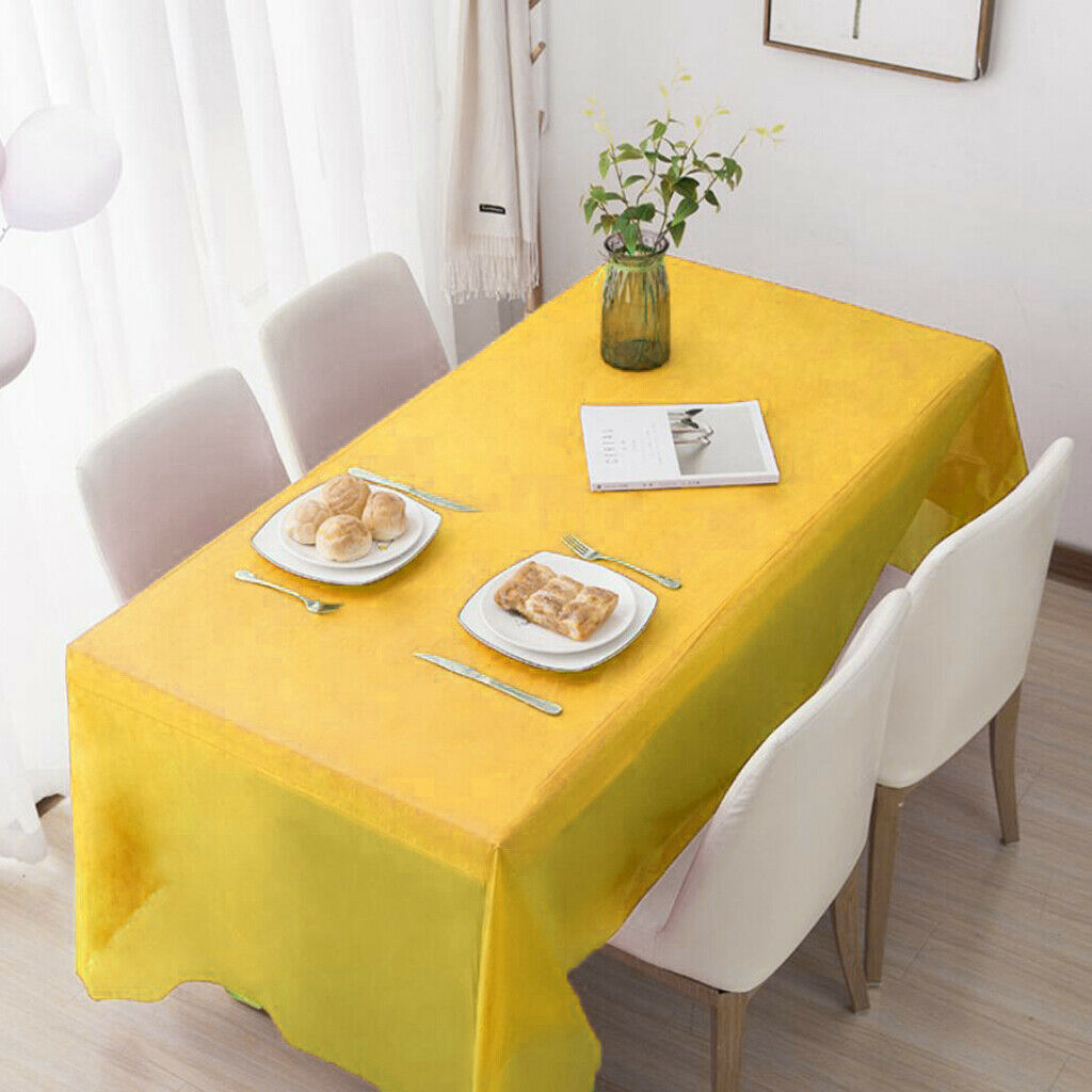 Plain Disposable Table Cloth Covers Party Tablecloths Party Supply Yellow