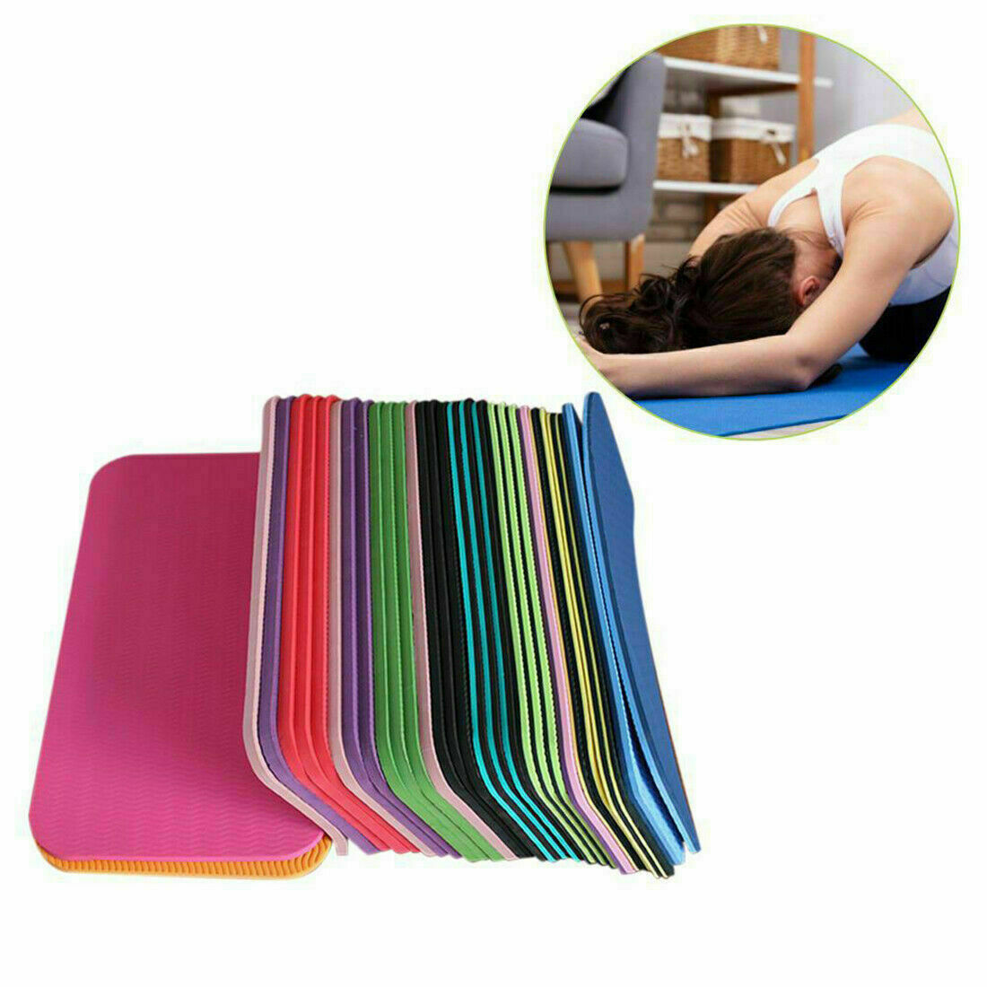 US Yoga Knee Mat Soft Pads Fitness Cushion Gym Sports Plank Pilates Exercise Pad