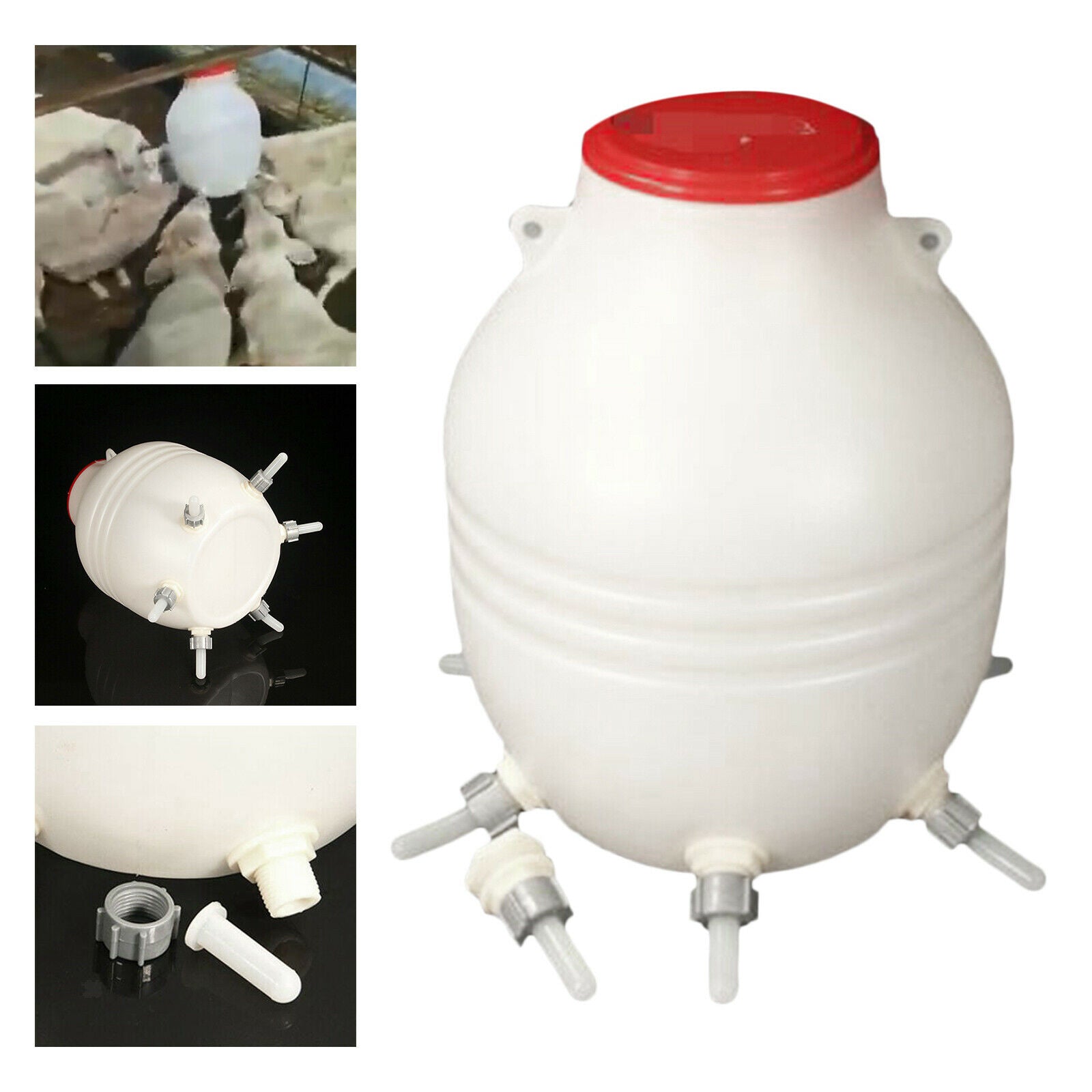 8L Lamb Feeder Bucket for Farm Animal Dog Poultry Feeding Pot Accessories