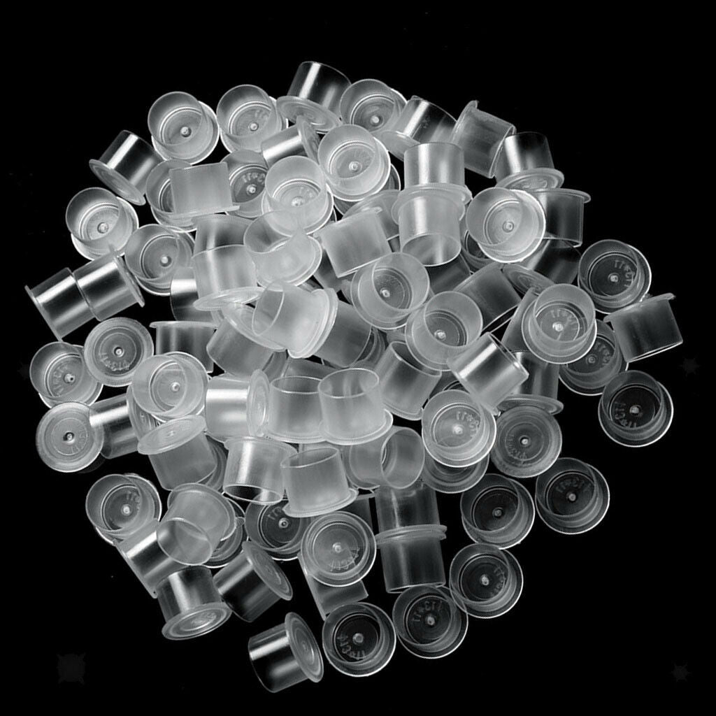 500x Professional Tattoo Ink Cup Plastic   for Needle Ink Tattoo Supplies