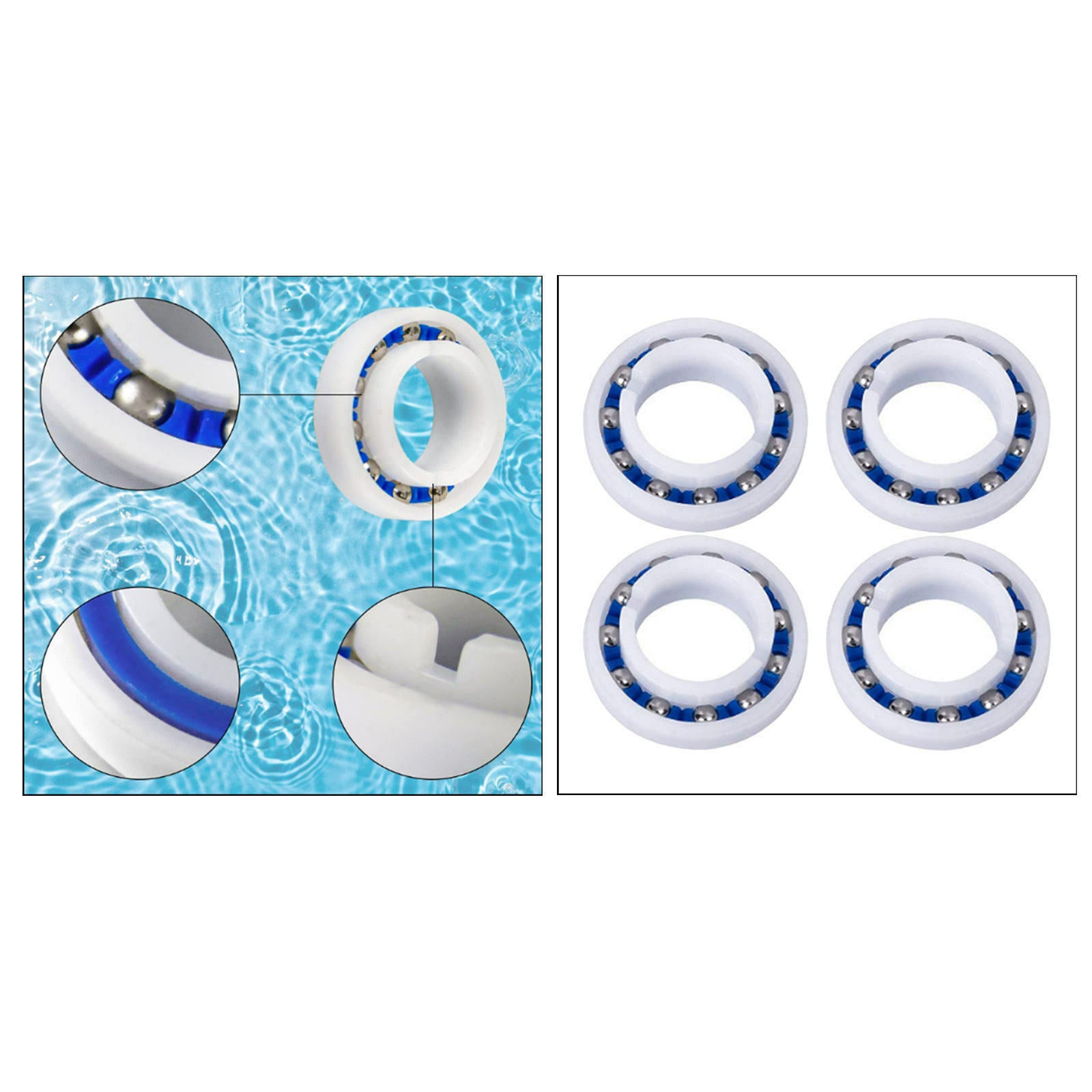 4pieces C60 C-60 Roller Bearing for Polaris 180/280 Spare Replacement Parts