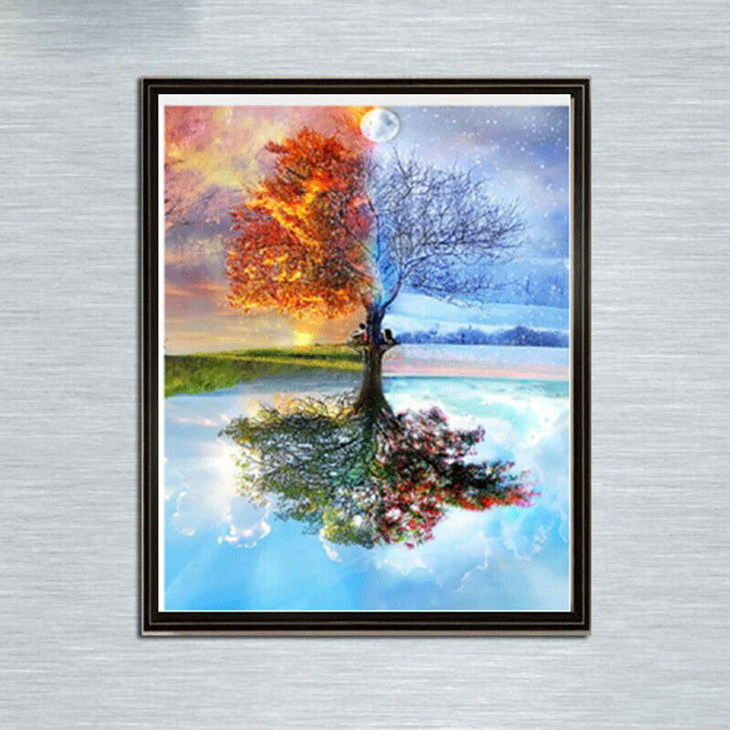 DIY 5D Diamond Painting Landscape Tree Full Drill Square Embroidery Art Picture