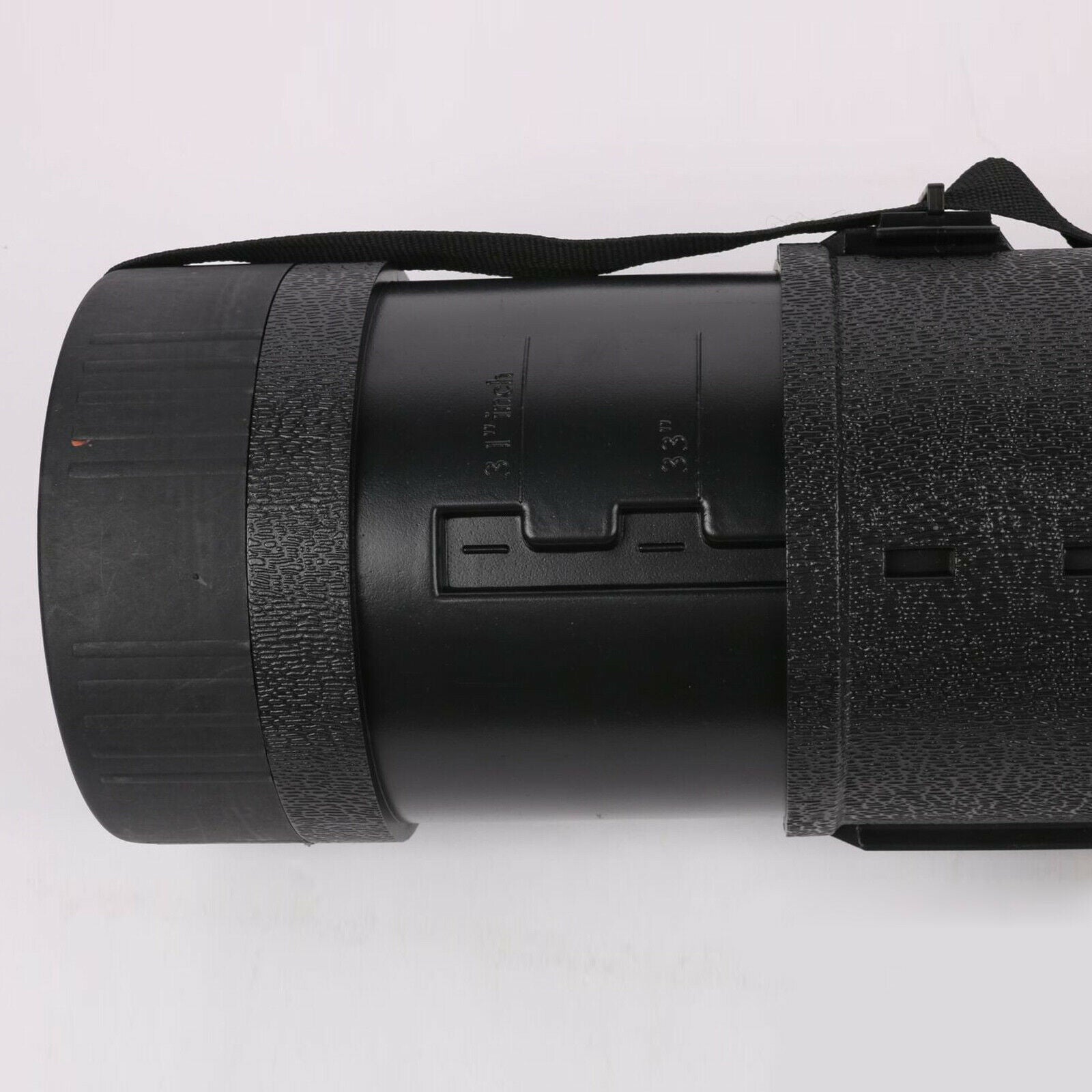 Black Plastic Expanding Poster Drawings Document Storage Tube Box with Strap