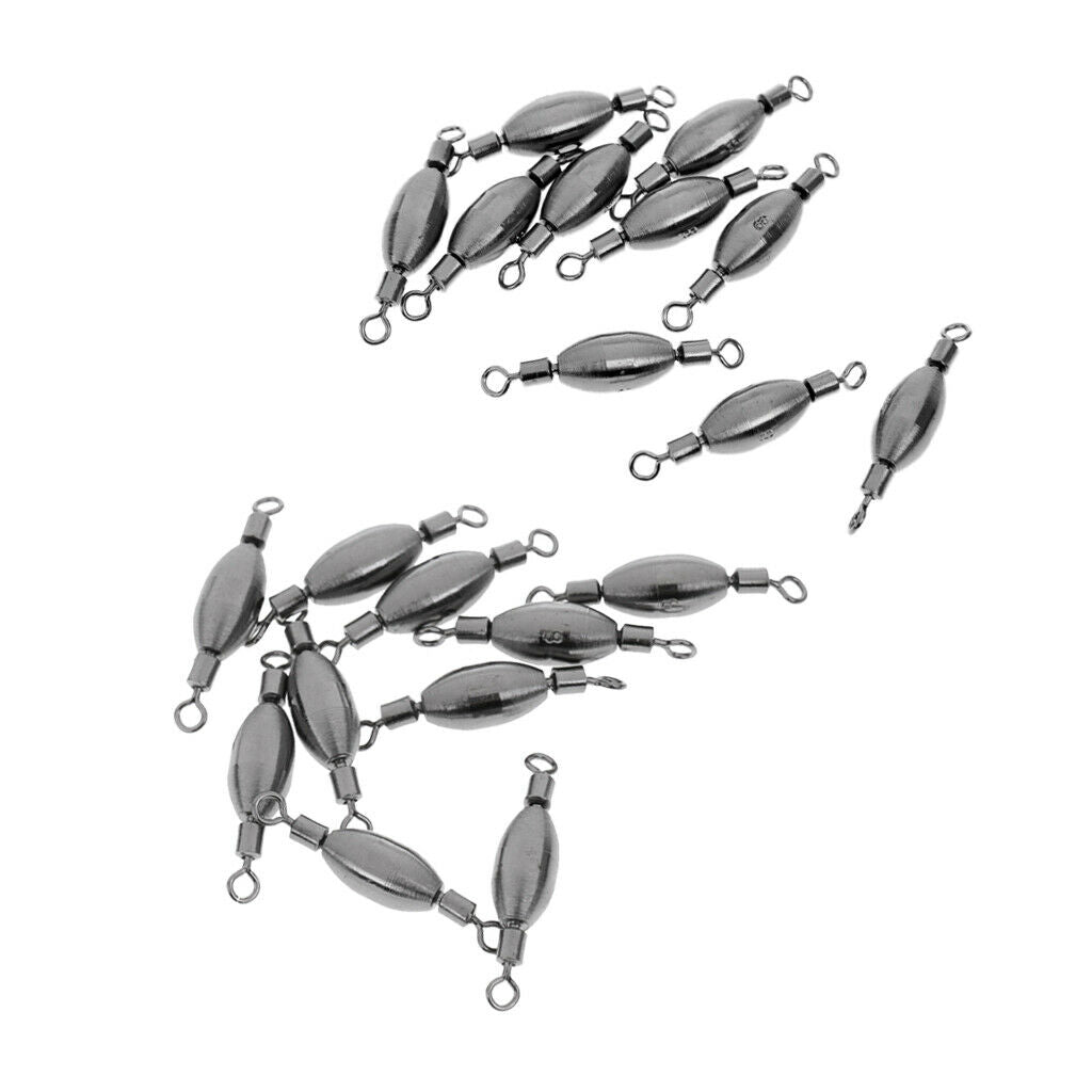 20pcs Copper Quick Sinker Fishing Swivels Rolling Barrel Swivels 0.5/0.3