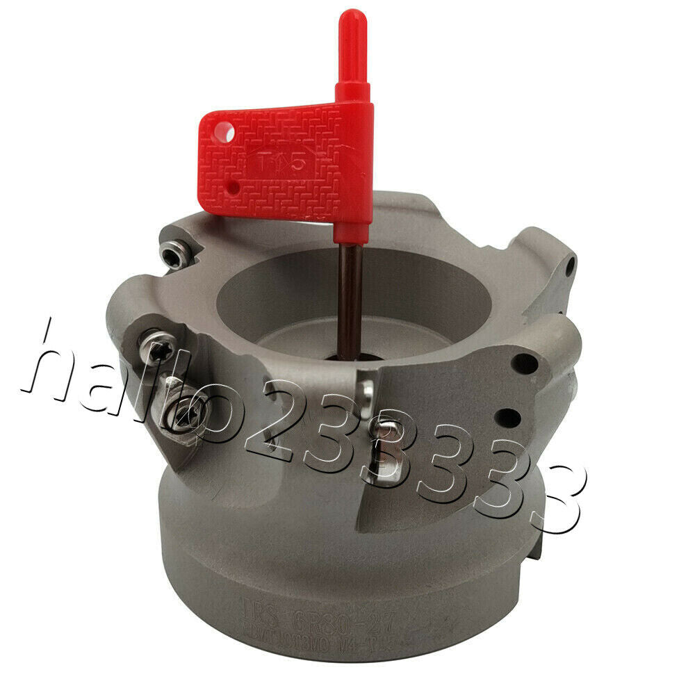 1PC TRS 6R80-27-6T 6R80mm 6Flute face milling cutter FOR RDMT1204 Carbide insert