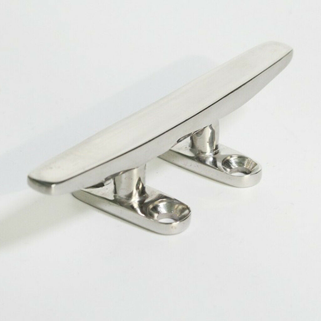 Boat Cleat X1 Narrow Base 316 Polished Stainless Steel 148mm Heavy Duty Base