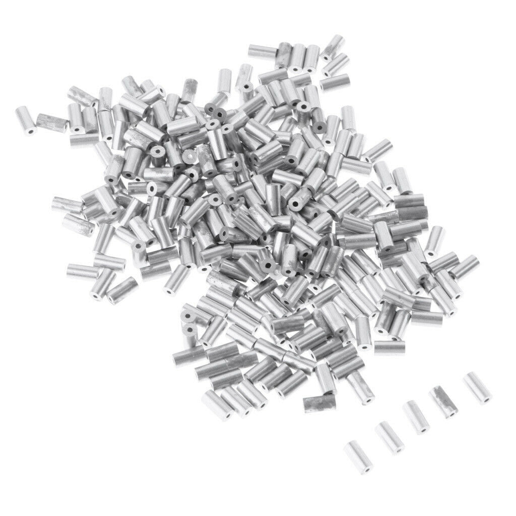 200 Pieces Aluminum Crimp Sleeves Single Barrel Aluminum Tube Connector