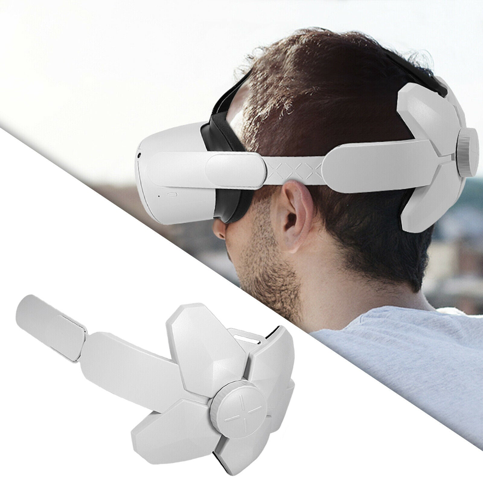 Headband for Quest 2 Comfortable Head Strap Reduce Pressure Parts