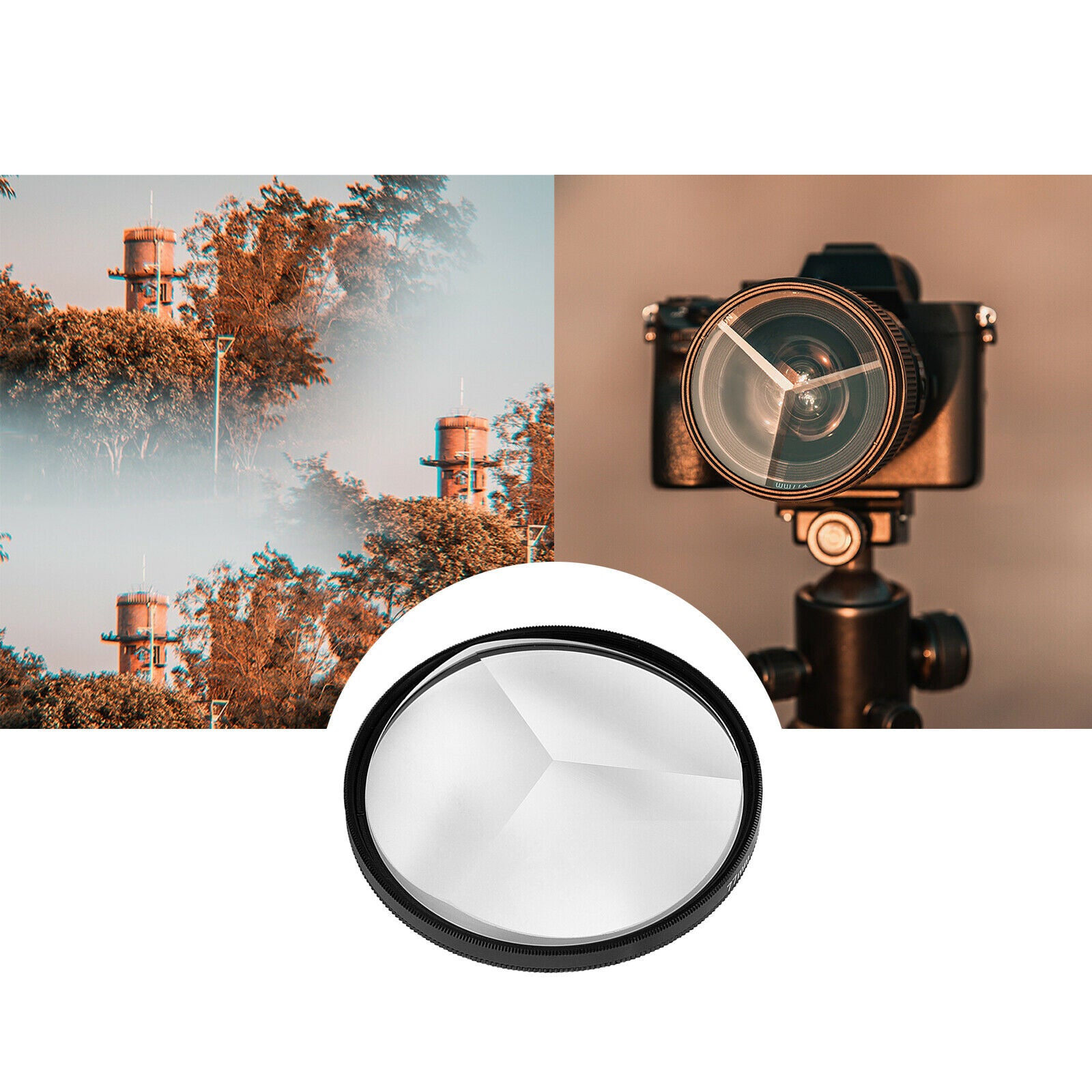 1x 77mm Kaleidoscope Camera Filter Prism For Photo Camera SLR Accessories