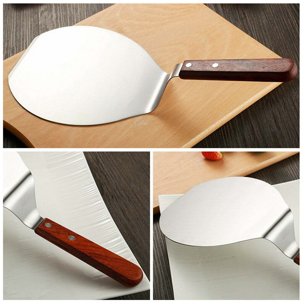 2pcs 13 inch Pizza Peel w/ Wood Handle Pizza Shovel Lifter Baking Tools
