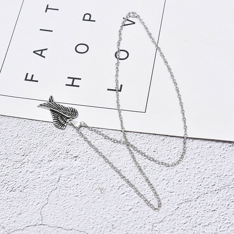 Fashion Stainless Steel Angle Wing Pendant Choker Neckalce Jewelry Access.l8