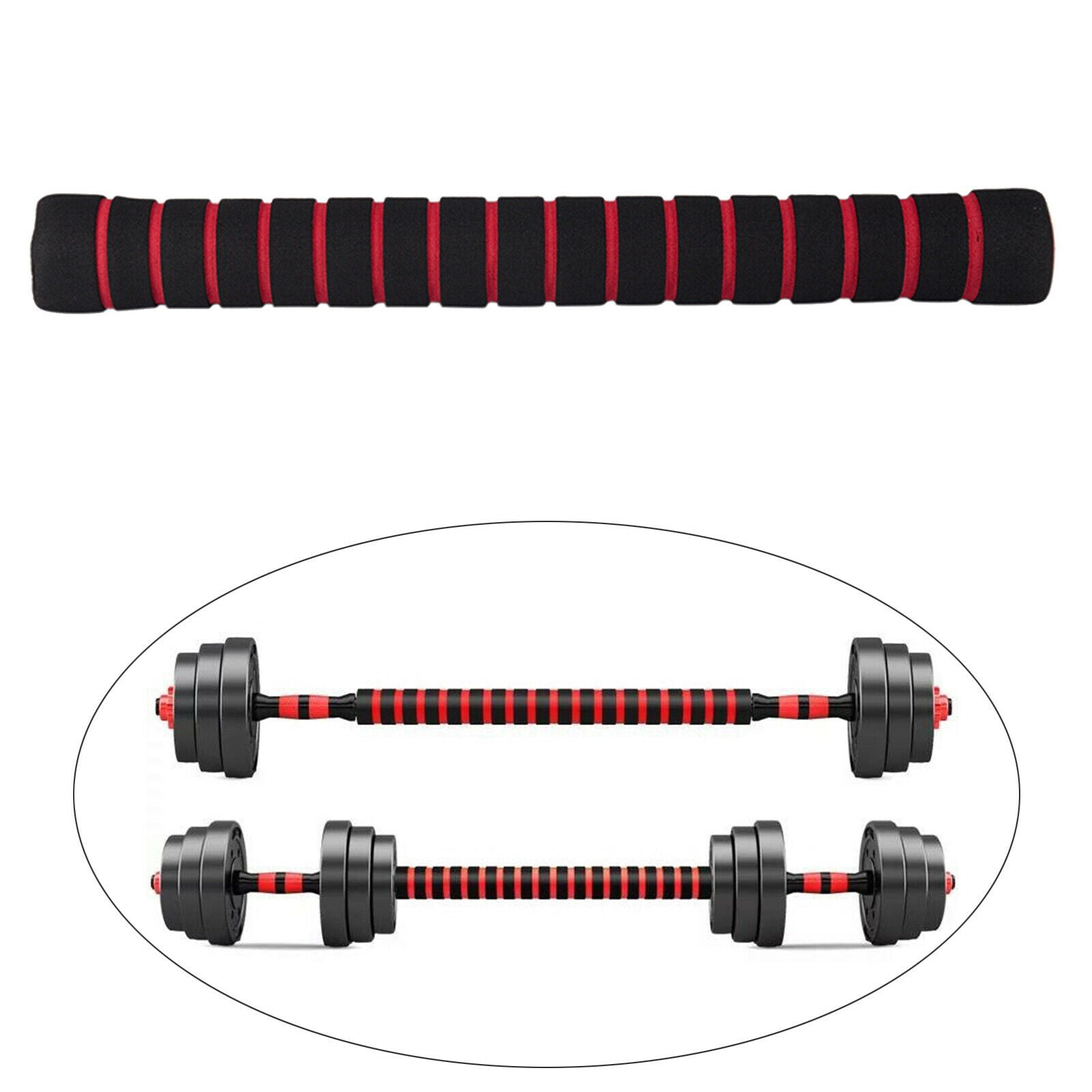 Anti-Slip Dumbbell Extension Bar 1'' Extender Coupler Fitness Neck Pad