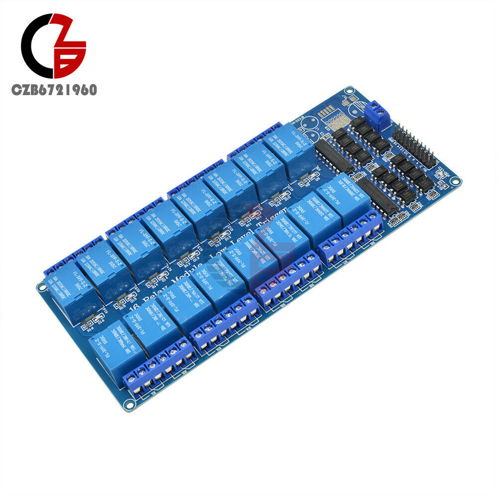 16-Channel 5V Relay Board Module w/ Optocoupler Power Supply Arduino PIC ARM