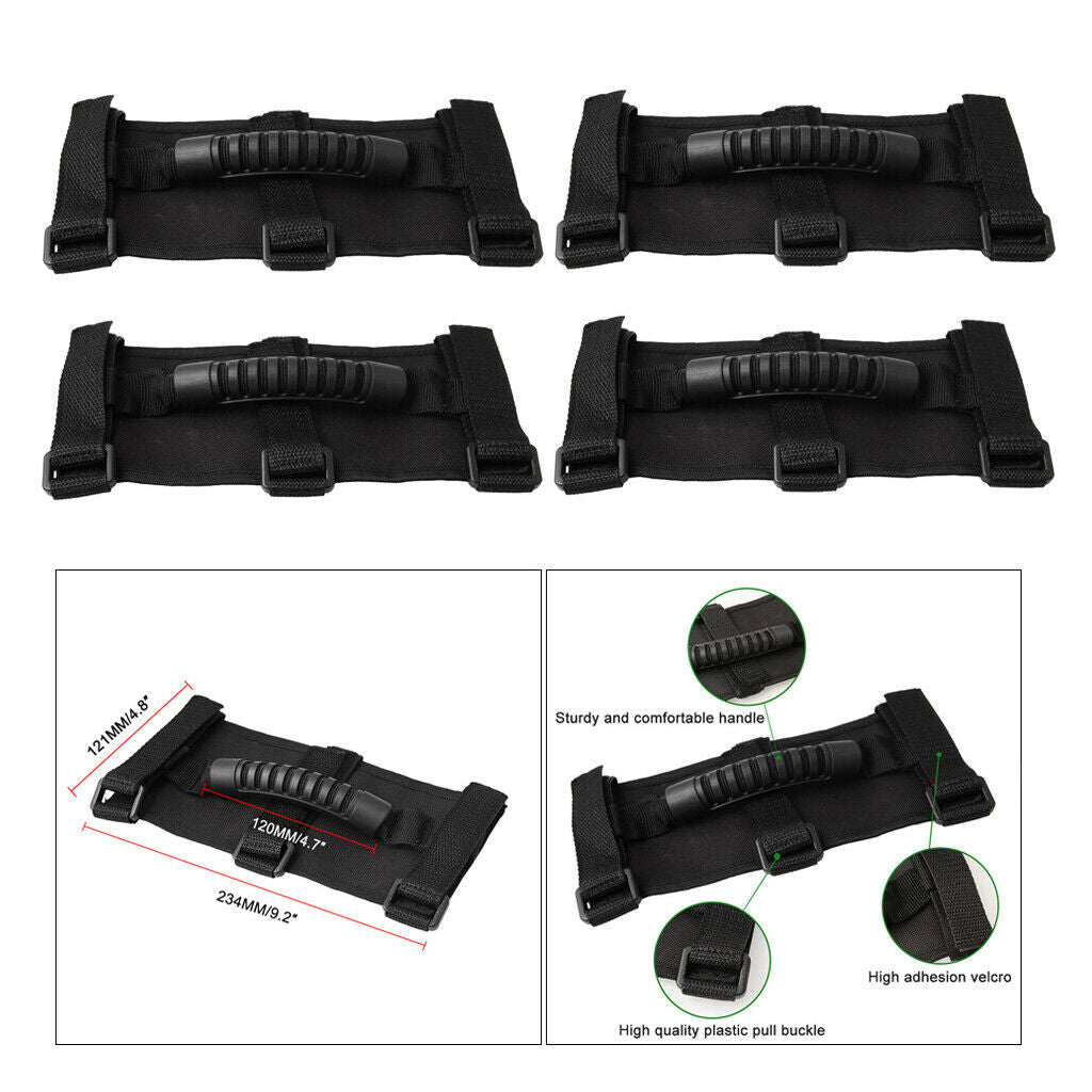 4pack Roll Bar Grab Handles Grip Handle for Jeep Wrangler YJ TJ JK JL New